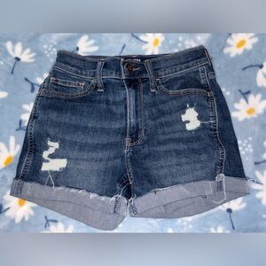 Hollister Dark Blue Jean Shorts